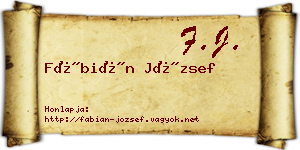 Fábián József névjegykártya